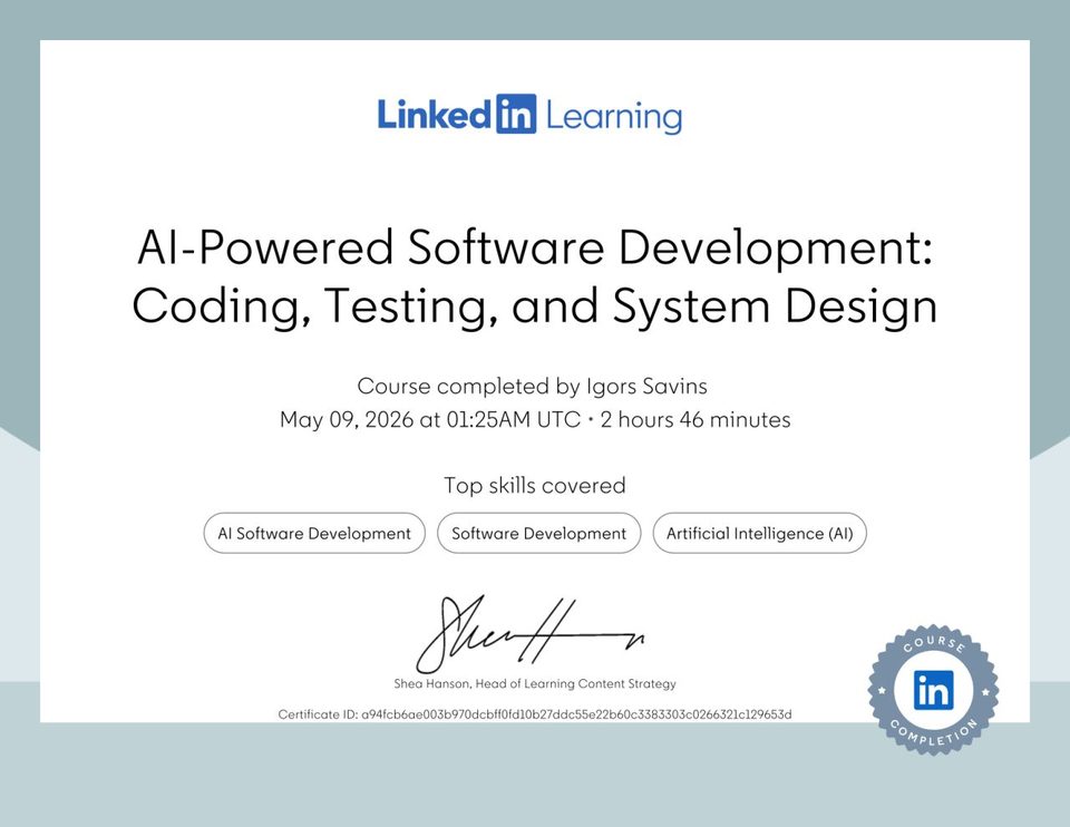 AI-Powered Software Development: Coding, Testing, and System Design