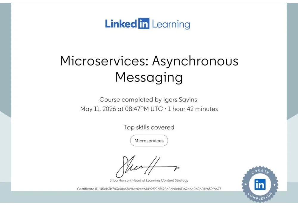 Microservices: Asynchronous Messaging