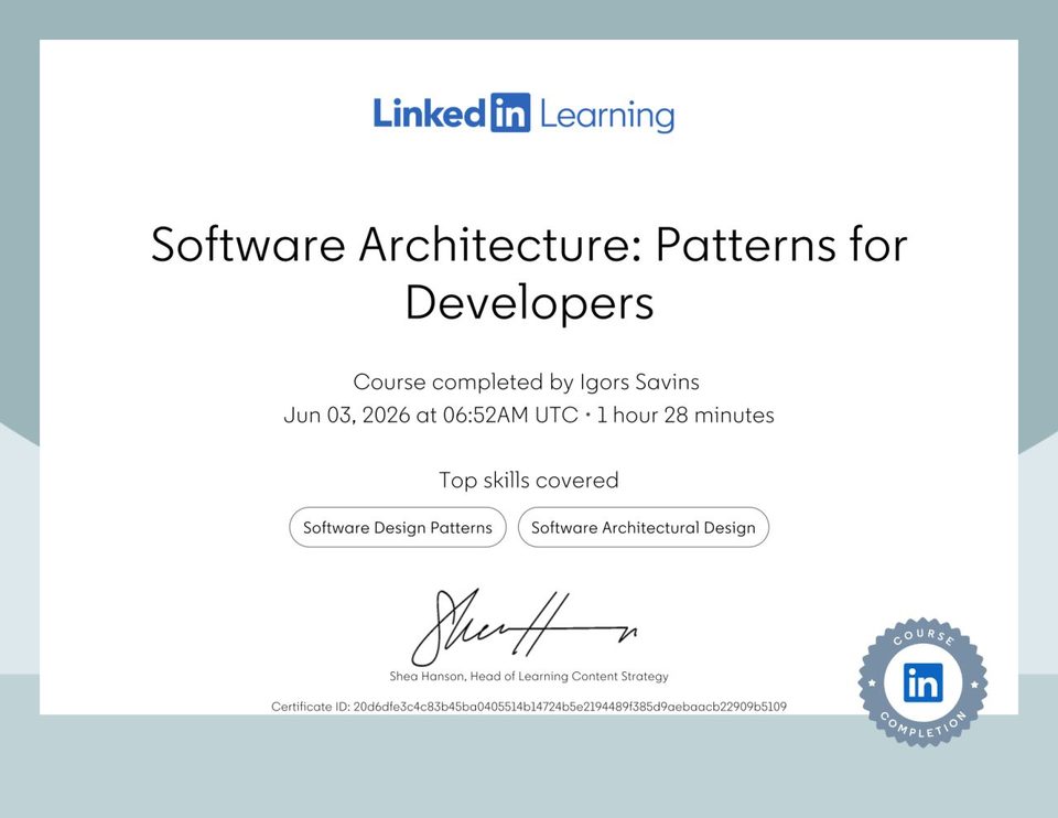 Software Architecture: Patterns for Developers